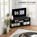 HOMCOM Corner TV Stand, TV Unit With Open Shelves For 47 Inch TV