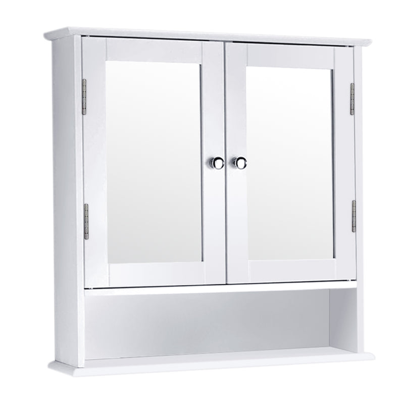 Livingandhome Wall Mount Rectangular Mirror Cabinet Bathroom Organizer