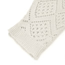 Solid Hollow Out Knitted Cover Up Top with Long Sleeves