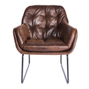 Livingandhome Contemporary Metal Legs Tufted Leisure Armchair