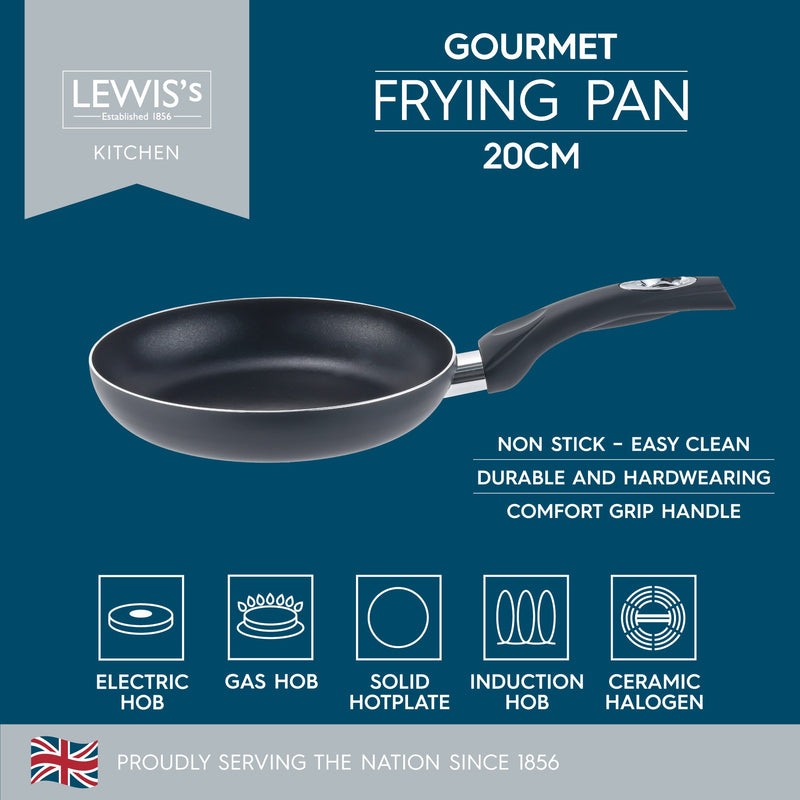 Lewis's Gourmet Non-Stick 20cm Frying Pan
