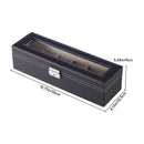 Sheonly 6-Slot Elegant Faux Leather Watch Display Case