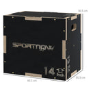 SPORTNOW Pylometric Jump Box, Wooden Pylo Box For Home Gym