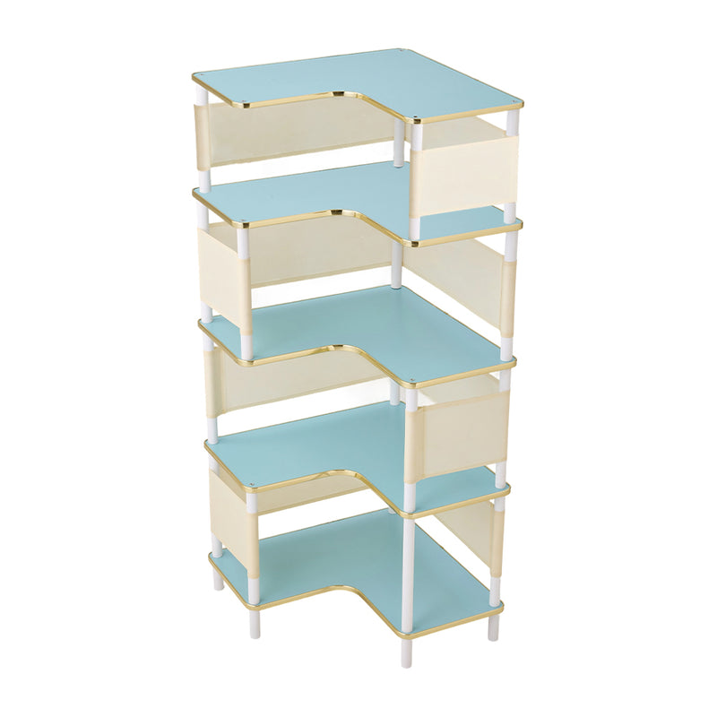 Livingandhome Gold Frame L-Corner Book Shelf