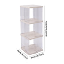 Livingandhome 3-Tier Rotating Plastic Bookshelf