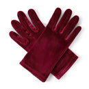 Full Finger Bridal Gloves Opera Wrist Banquet Gloves Wine Red
