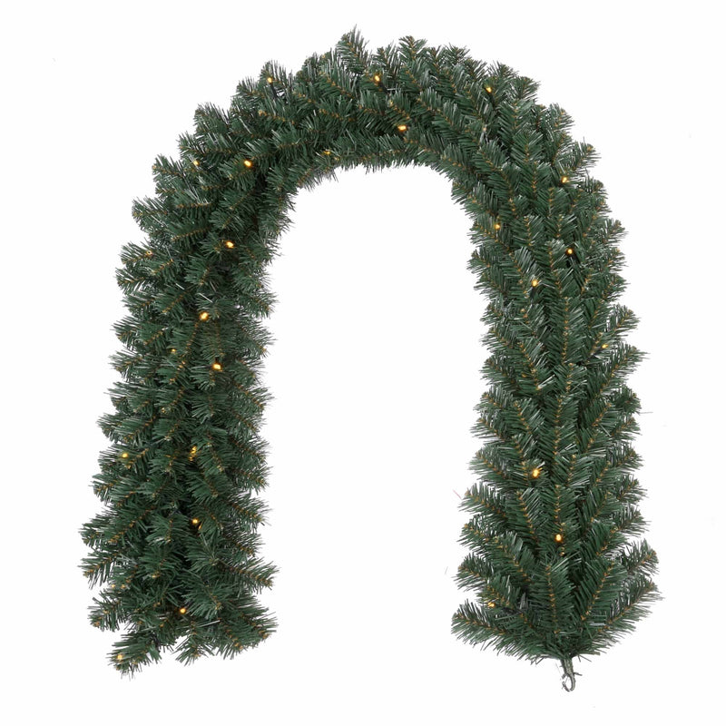 Christmas Sparkle Artificial Pre-Lit Garland with Timer - 6ft 1.8m - Green