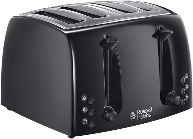 Russell Hobs 4 Slice Toaster Plastic Textures - Black