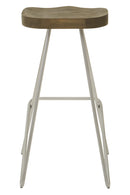 District Silver Metal Frame Bar Stool