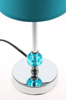 Evaine Teal Acrylic Ball Table Lamp