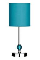 Evaine Teal Acrylic Ball Table Lamp