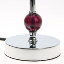 Evaine Chrome Table Lamp with Purple Shade