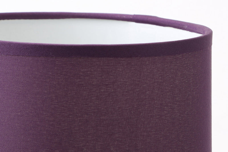 Evaine Chrome Table Lamp with Purple Shade