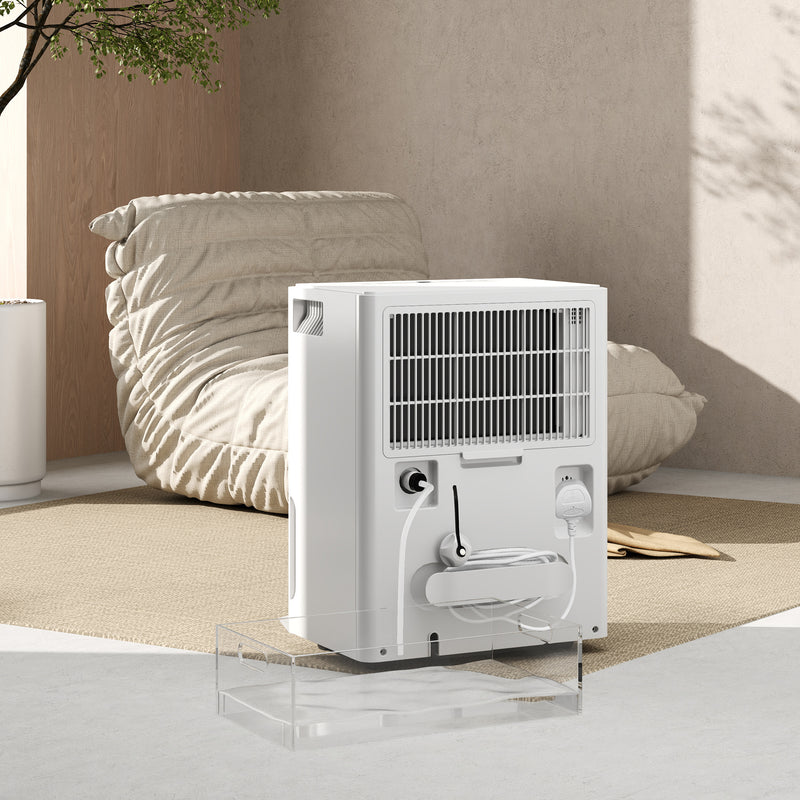 HOMCOM 30L Dehumidifier With Filter, Auto Defrost, For Home Laundry Drying