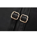 Modishion Black PU Leather Backpack