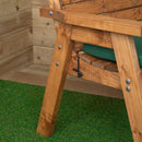 99 x 20/41cm Cushion Base for 2 Seater Wooden Garden Bench in Green