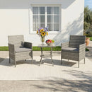 Breeins 3-Piece PE Rattan Wicker Garden Furniture Bistro Set