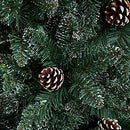 6ft (180cm) Rocky Mountain Pine Green Artificial Christmas Tree Snow Tip and Pine Cones