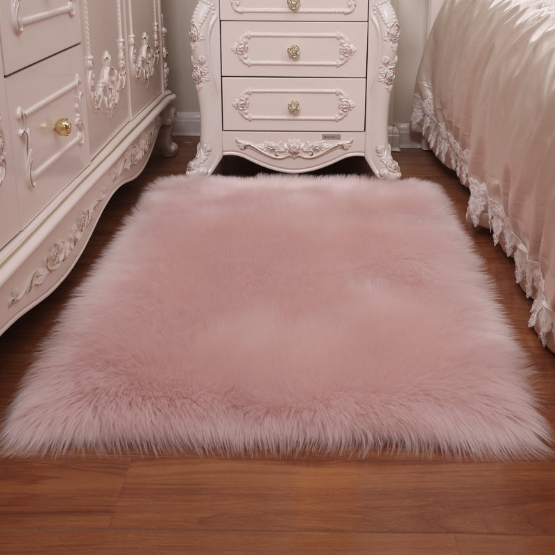 Lifeideas Retangular Super Soft Shaggy Area Rug Pink