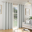 Enhanced Living Tokyo Grey Eyelet Thermal Noise Reducing Dim Out Curtains - Pair