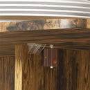 HOMCOM Folding Dining Table, Drop Leaf Table With Drawers Distressed