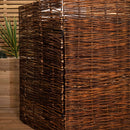 1.16m x 61cm Single Garden Patio Willow Wheelie Bin Screen Hideaway