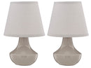 Globo Set of 2 Grey Ceramic Table Lamps
