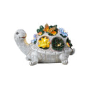 Breeins Solar-Powered Turtle Garden Ornament with Lights & Succulents