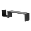 Livingandhome Set of 2 Wooden Wall Mounted Floating Shelves