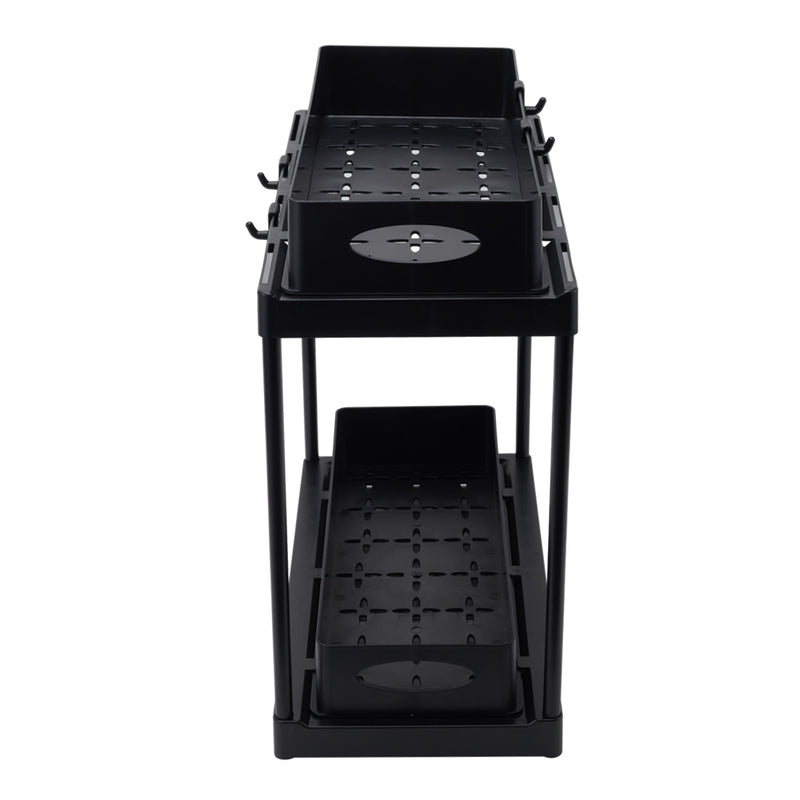 Lifeideas Compact Two-Tier Sliding Storage Rack