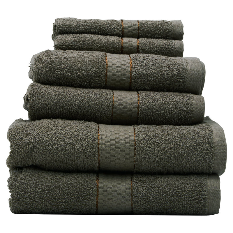 Thread and Loom 6 Piece Silver Mink Towel Set