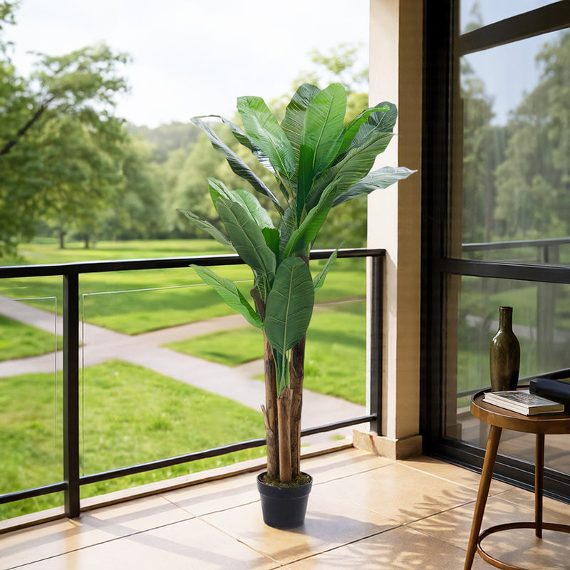 Breeins 180cm Artificial Plant Fake Banana Tree in Pot