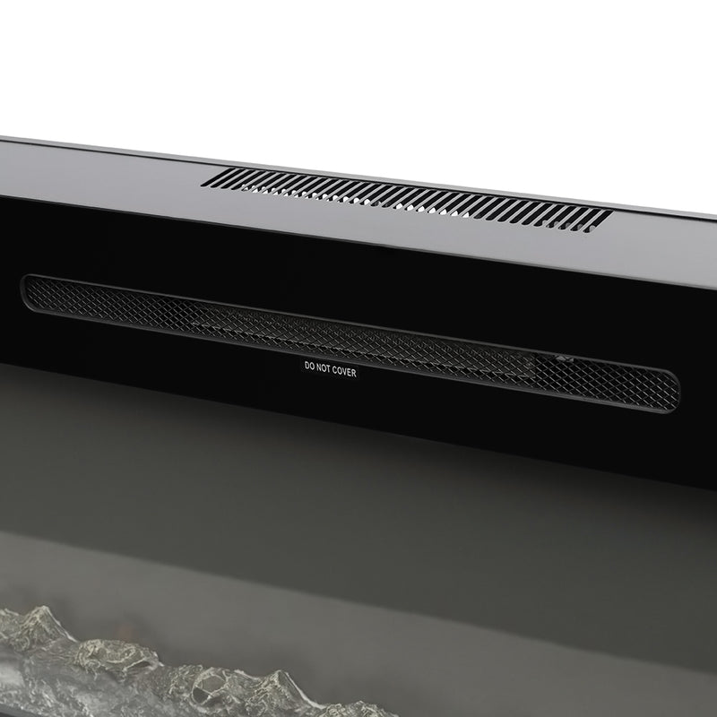 Recessed/Wall Mounted Electric Fireplace Adjustable Flame with Remote