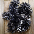 2m x 15cm Chunky & Fine Mix Christmas Tinsel Garland in Matt Graphite
