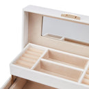 Sheonly Lockable Jewellery Storage Box with Drawer