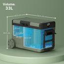 Outsunny 33L Camping Fridge Freezer Dual Zone Car Fridge