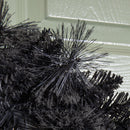 50cm Plain Black Tipped Hanging Christmas & Halloween Artificial Wreath