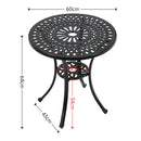 Breeins Outdoor Round Patio Table with Umbrella Hole