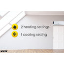 MYLEK Overdoor Heater 2kW Electric Downflow Over Door Air Curtain And Fan with Thermostat