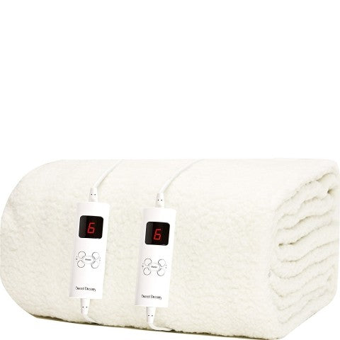 Sweet Dreams Luxury Fleece Electric Blanket Superking Size, Machine Washable Underblanket, Digital Control, Overheat Protection