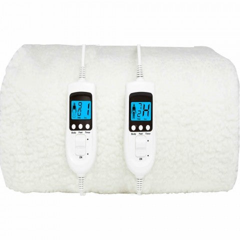 Homefront King Size Luxury Fleece Electric Blanket With Digital Control, 9 Heat Settings and Timer Setting