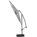 3M Large Banana Cantilever Patio Parasol For Outdoor Sunshade And Rain With Fillable Base On Wheels