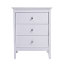 Livingandhome Compact White MDF Storage Cabinet