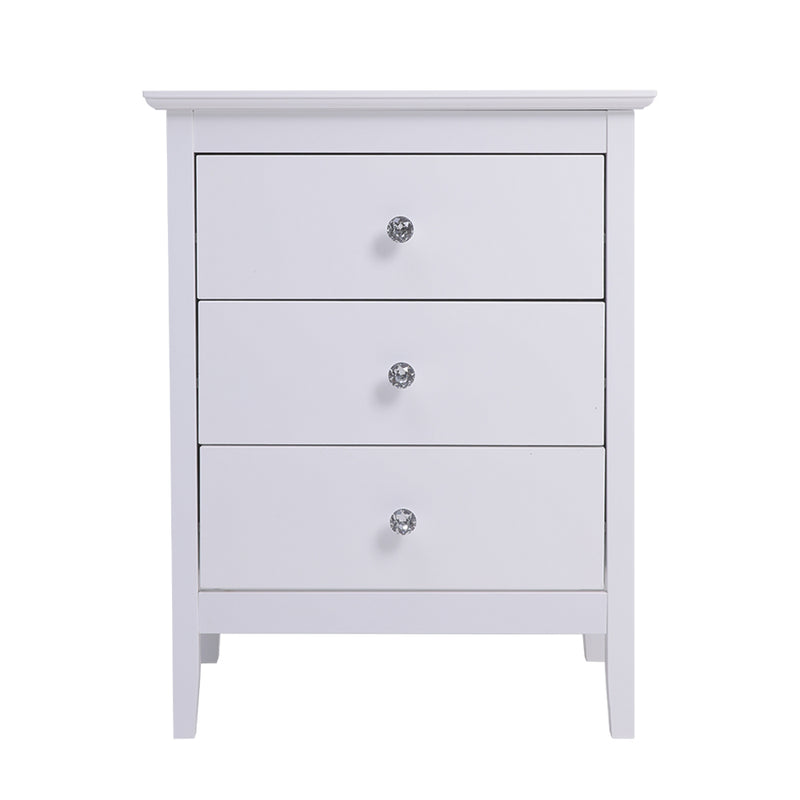 Livingandhome Compact White MDF Storage Cabinet