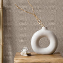 Lifeideas Nordic Style Ceramic Round Vase in White