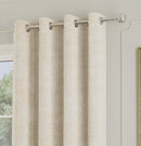 Enhanced Living Royale Cream Room Darkening Boucle Readymade Curtains (PAIR) - 66 x 54 inch (168x137cm)