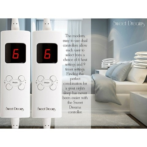 Sweet Dreams Electric Blanket Super King Bed Size Machine Washable Elasticated Skirt - Overheat Safety