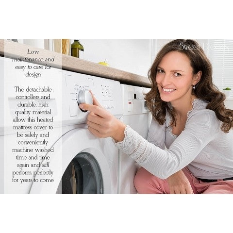 Sweet Dreams Electric Blanket Super King Bed Size Machine Washable Elasticated Skirt - Overheat Safety