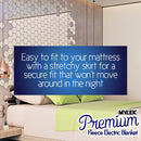 Mylek Electric Blanket Double Bed Premium Fleece Underblanket Dual Control with Elasticated Skirt