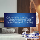 Mylek Electric Blanket Double Bed Premium Fleece Underblanket Dual Control with Elasticated Skirt